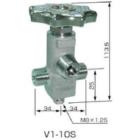 ヤマト産業 YAMATO ネックバルブ ステンレス製 V1ー10S 1個 430-6017（直送品）