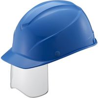 谷沢製作所 タニザワ エアライトS搭載シールド面付きヘルメット 軽量FRP製「かるメット」 溝付 ブルー 103J-SH-B1 1個（直送品）