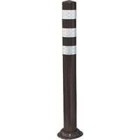 積水 車線分離標 ポールコーンCITY R コンクリート接着用(スチールスペーサータイプ) PCCTRー65DBWーSN ダークブラウン（直送品）