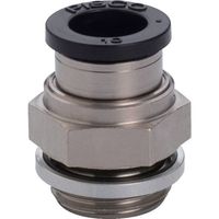 日本ピスコ PISCO チューブフィッティング ストレート チューブ外径:12mm ネジサイズ:G1/4 PC12-G2 1セット(10個)（直送品）