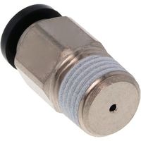 PISCO 固定絞り継手 チューブ外径:4mm ネジサイズ:R1/8 オリフィス径:0.1mm PC4-01-0.1 1セット(10個)（直送品）