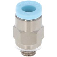 PISCO チューブフィッティングミニ ストレート チューブ外径:6mm M5×0.8 クリーンルーム包装仕様 PC6-M5M-C（直送品）