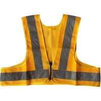 ミズケイ ファスナー安全ベストショート丈「爽メッシュ」<イエロー> 5941223 1枚 477-6335（直送品）