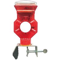 ミズケイ 工事灯/単管取付アダプター付 赤LED 5808304 1個 530-1363（直送品）