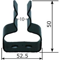 岩崎製作所 IWA 消防車両艤装部品 キャッチ式取付金具 ブラック塗装 鉄製 キーハンドルキャッチ タイプB 19KHB10SS 1個（直送品）