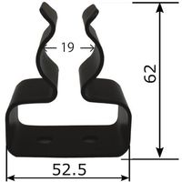岩崎製作所 IWA 消防車両艤装部品 キャッチ式取付金具 ブラック塗装 鉄製 金テコキャッチ 19KT00SS 1個 509-1286（直送品）