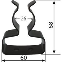 岩崎製作所 IWA 消防車両艤装部品 キャッチ式取付金具 ブラック塗装 鉄製 とび口キャッチ 19TK00SS 1個 509-4432（直送品）