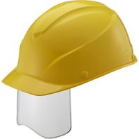 谷沢製作所 タニザワ エアライトS搭載シールド面付きヘルメット 軽量FRP製「かるメット」 溝付 イエロー 103J-SH-Y2 1個（直送品）