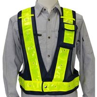 ミズケイ 多機能ベスト「光るんです」IU付(紺/黄)赤LED 3013000 1枚 530-1358（直送品）