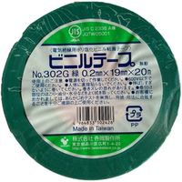 寺岡製作所 TERAOKA ビニルテープ NO.302G 緑 19mm×20M 302G GR 19X20 1セット(200巻)（直送品）