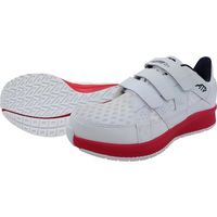 喜多 メッシュローカットマジックセーフティスニーカー 制菌・消臭 MG5760 ホワイト 25.5 MG5760-WH-25.5 1足（直送品）