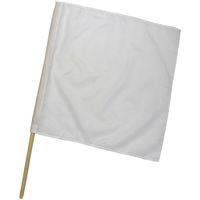 ミズケイ 「旗めくんです。」白旗<45cm×45cm>+棒セット 8014701 1枚 530-1373（直送品）