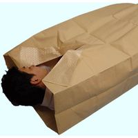 日大工業 ワニ印 音の少ない紙製 備蓄用防災寝袋 WA-4000 1枚 693-8405（直送品）