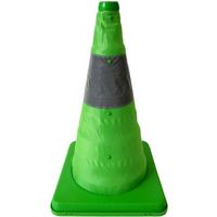 ミズケイ 伸縮式三角コーン 41cm(グリーン) 8201031 1個 530-1372（直送品）