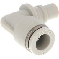 PISCO ライトカップリング 20シリーズプラグ エルボワンタッチ継手タイプ チューブ外径:6mm ライトグレー仕様 CPP20L-6W（直送品）