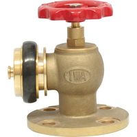 岩崎製作所 IWA 船舶用 黄銅製 フランジ付町野式消火栓バルブ(鎖無し) 54MAV1065B 1個 510-2236（直送品）