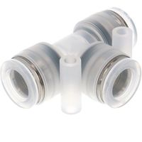 PISCO チューブフィッティング PP/SUS304 ユニオンティー チューブ外径:12mm シールゴム:FKM仕様 PPE12-F 1個（直送品）