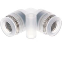 PISCO チューブフィッティング PP/SUS304 ユニオンエルボ チューブ外径:8mm シールゴム:FKM仕様 PPV8-F 1個（直送品）