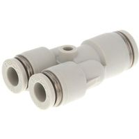 PISCO チューブフィッティング 違径ユニオンワイ チューブ外径:8mm×6mm ライトグレー仕様 PW8-6W 1セット(10個)（直送品）