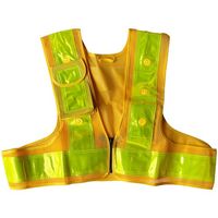 ミズケイ LED安全ベストファスナー式ショート丈「スマートくん」<黄/黄>黄LED 5941247 1枚 477-6322（直送品）