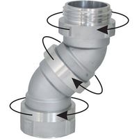 岩崎製作所 IWA 媒介金具 アルミ製 フルスイング 45度×45度 15FS4545A 1個 510-0713（直送品）