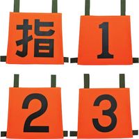 岩崎製作所 IWA 操法用ゼッケン 指/1/2/3 35SZN-SET4 1セット(4枚) 509-9201（直送品）