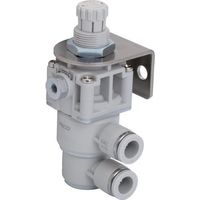 日本ピスコ PISCO 真空レギュレータプッシュロックタイプ 圧力表示無し ユニオンタイプ RVZ6UM 1個 576-7704（直送品）