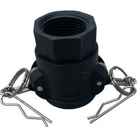 岩崎製作所 IWA 樹脂製 I・LOK(アイロック)レバーカップリング 女ネジカプラー(TypeーD) 37D025P-Y 1個（直送品）