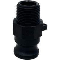 岩崎製作所 IWA 樹脂製 I・LOK(アイロック)レバーカップリング 男ネジアダプター(TypeーF) 37F020P-Y 1個（直送品）