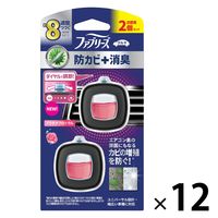 【旧品】ファブリーズ 車用 イージークリップ 防カビ＋消臭 プラチナフローラル 1セット（1パック（2個入）×12） 消臭剤 芳香剤 P＆G