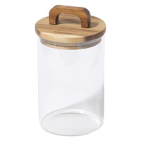 ウッドロングガラスキャニスター(1000ml) クリア LAKOLE/ラコレ