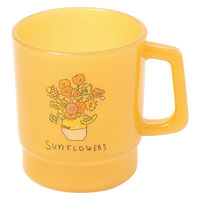 (世界の名作)プラスチックマグカップ ひまわり LAKOLE/ラコレ