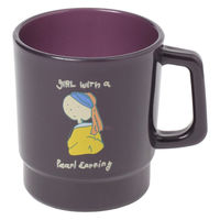 (世界の名作)プラスチックマグカップ 真珠の耳飾り LAKOLE/ラコレ