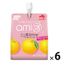 アミノバイタル ami活（アミカツ）ゼリードリンク　朝のピングレ味　1セット（1個（180g）×6）　アミノ酸　味の素