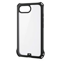 エレコム iPhone 16e ケース ハイブリッド 衝撃吸収 メタルステッカー付 PM-A25SZEROFCBK 1個