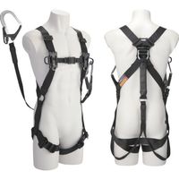 TJMデザイン タジマ セフハーネスB 平ロープL4ダブルセット 黒 A4SFBFR-WL4BK 1個(1着) 682-9933（直送品）