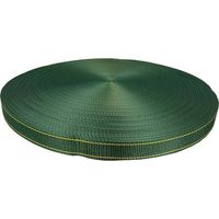 ユタカメイク ポリエステルベルト グリーン t2.1mm×35mm幅×100m PXV35M 1巻 701-4563（直送品）