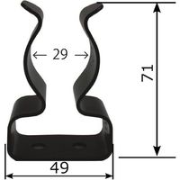 岩崎製作所 IWA 消防車両艤装部品 キャッチ式取付金具 ブラック塗装 鉄製 スコップキャッチ 19SCP00SS 1個 509-6021（直送品）