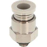 PISCO チューブフィッティング ストレート チューブ外径:6mm ネジサイズ:M6×1 ライトグレー仕様 PC6-M6W（直送品）