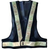 ミズケイ LED蓄光安全ベスト「ホタルック」<紺/白>青LED 5922102 1枚 530-1384（直送品）