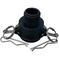 岩崎製作所 IWA 樹脂製 I・LOK(アイロック)レバーカップリング 男ネジカプラー(TypeーB) 37B020P-Y 1個（直送品）