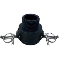 岩崎製作所 IWA 樹脂製 I・LOK(アイロック)レバーカップリング 男ネジカプラー(TypeーB) 37B050P-Y 1個（直送品）