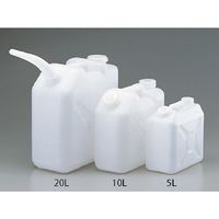 ニッコー・ハンセン 平角缶(2ヶ口) 10L ノズル付 10LN 1本 10-4302-55（直送品）