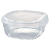 HARIO 耐熱ガラス製保存容器・角600 6個×4セット KST-60-TW 1箱(24個) 64-2322-19（直送品）