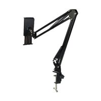 Trimate スマホ・タブレット用フレキシブルアームスタンド クランプ式 TR-CST007-BK 1個 67-4918-13（直送品）