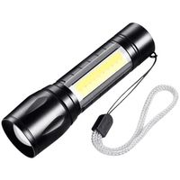 Trimate 充電式LED懐中電灯 サイドライト搭載 ストラップ付 M TR-FL003-M 1個 67-4918-37（直送品）