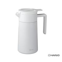 HARIO セラミックコーティング 真空二重保温ポット 600mL ホワイト CHP-600-W 1個 68-5182-08（直送品）