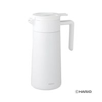 HARIO セラミックコーティング 真空二重保温ポット 800mL ホワイト CHP-800-W 1個 68-5182-10（直送品）