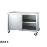 シンコー ステンレス作業台(片面扉)EーPU100シリーズ W1200×D600×H800mm E-12060-PU100 1個（直送品）