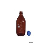 AGCテクノグラス 広口メジュームびん(茶・青キャップ付) 100mL S/31519/04D-S 1本 69-1575-84（直送品）